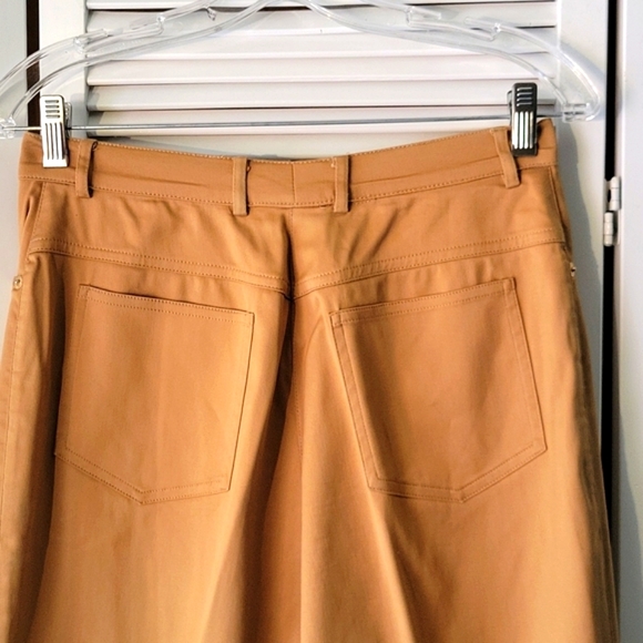 ST JOHN SPORTS BLACK LABEL SZ10 5 POCKETS  DARK GOLD PANTS WITH GOLD HARDWEAR - Picture 5 of 9